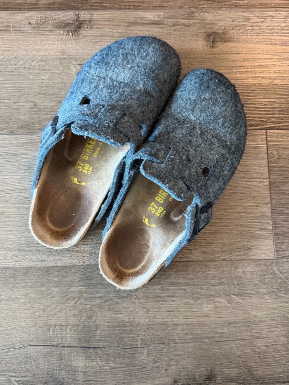 Birkenstock Boston Wool Felt Clog Gray EU 37 - Picture 2 of 8